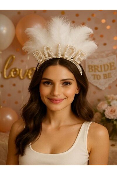 CANSIN Bride Feathered Pearl Crown