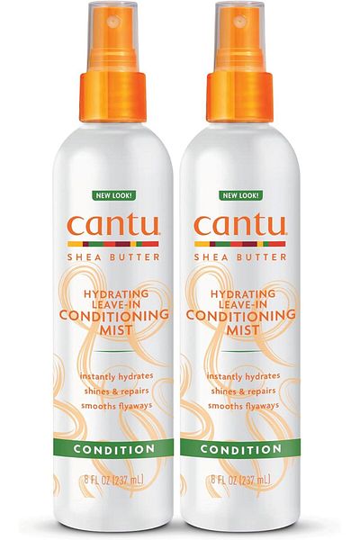 Cantu Leave-In Conditioning Mist with Pure Shea Butter, 8 fl oz (Pack of 2)