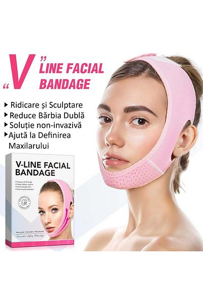 NOVA KISS Premium Facial Bandage for Double Chin Reduction, Face Lift, V-Line, Non-Invasive