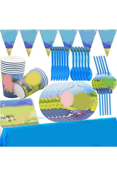 Miotlsy party tableware set, paper, multicolor, 72 pieces