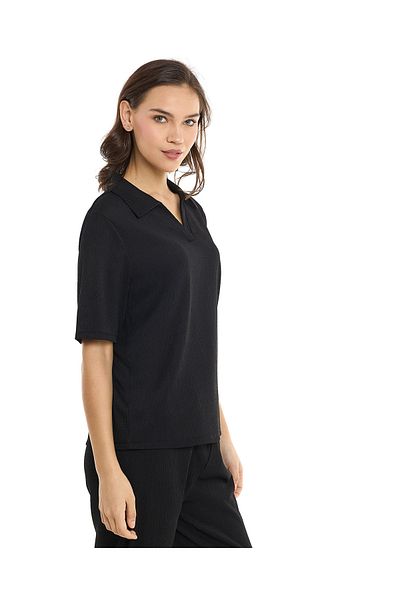 R&B WB TXTRD COLLAR TOP 8-18