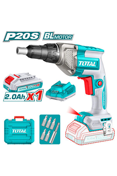 TOTAL دريل شد مسامير بطارية 20v بطارية واحدة و شاحن توتال Tdsli204281