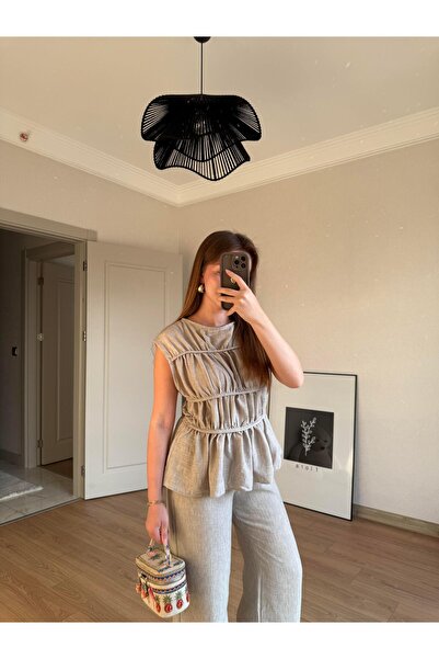 BAŞARAN Mink Linen Fabric Set