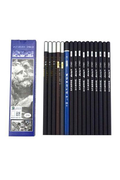 huitich Hard Carbon Sketch Drawing Pencils Professional Wooden Art Pencils