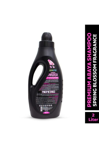 ECOLYTE+ Premium Abaya Shampoo, Liquid Laundry Detergent, Color Protect, Clean - (Spring Blossom, 2 Liter)