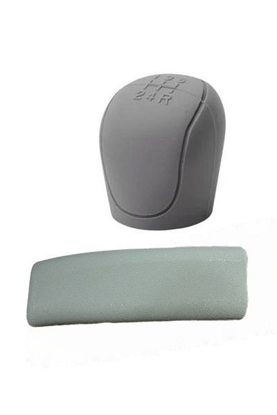 Universala Gear shift knob cover set, manual transmission, 5 speeds, gray color