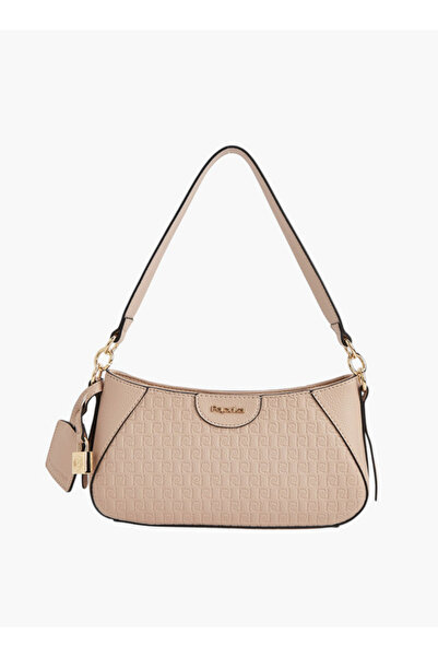 Paprika حقيبة كتف نسائية منقوشة بأحرف أولية مع حزام قابل للفصل وسحاب للإغلاق ...