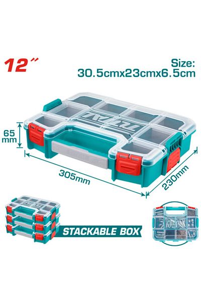 TOTAL Total Tpbx1121 12" Plastic Accessory Box
