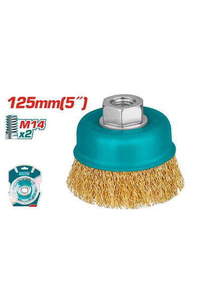 TOTAL Total Tac31051 5" Yellow Wire Cup Brush