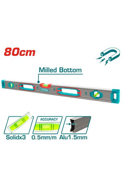 TOTAL Total TMT28028M 80cm First Class Aluminum Water Level