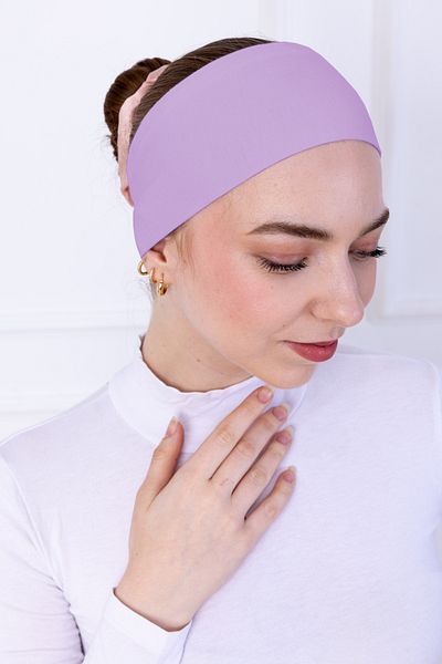 Loggia Non-Slip Bandana Lilac Non-Slip Silicone Sporty Hair Band - Slip-On Hijab Bonnet