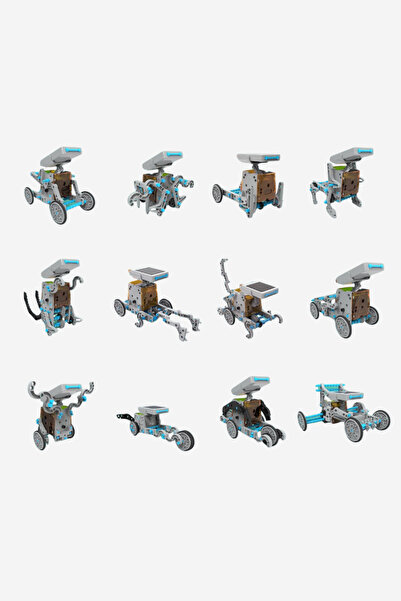 Discovery Güneş Enerjili Robot Seti, 12 Tasarım ve 197 Parça STEM Oyuncağı