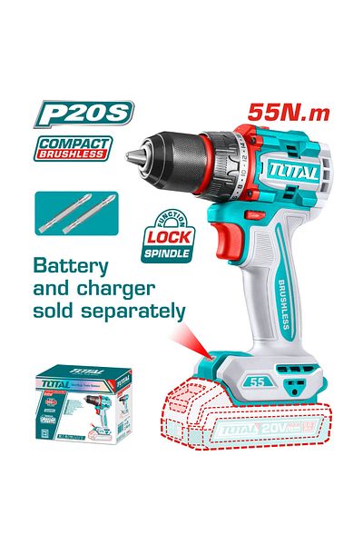 TOTAL Compact Brushless Cordless Drill TDLI205581