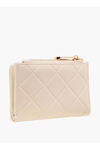 Celeste Quilted Bi-Fold Wallet with Zip Closure - W 12.5 x H 8.5 x D 2 cm