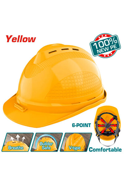 TOTAL خوذة سلامة اصفر نوع اول توتال Tsp8601