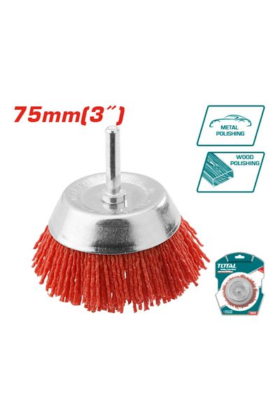 TOTAL Total Tac33035 3" Nylon Cup Brush
