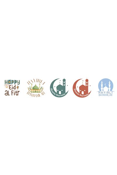 TELLGRAF مجموعة ملصقات رمضان (4x4 سم 24 قطعة)