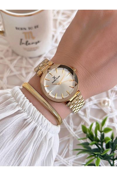 Daniel Klein Steel Cord 3 Atm Water Resistant Special Design Women Wrist Watch+Bracelet Vs.Blkt.0489