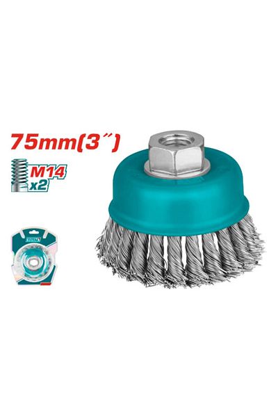 TOTAL Total Tac32031 3" Braided Cup Brush