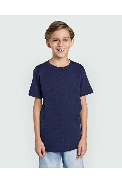 Ovs تي شيرت قطني بأكمام قصيرة باللون الأزرق للأولاد