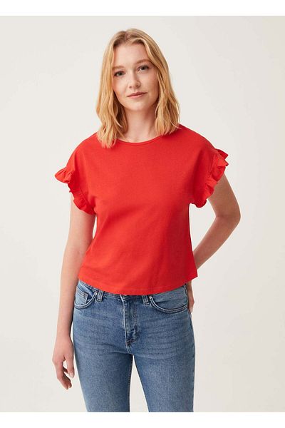 Ovs T-Shirt With Kimono Sleeves And Frills