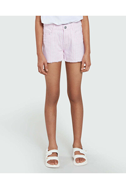 Ovs Striped Shorts For Girls – Multicolour Fun