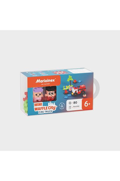 Marioinex Construction set, Fire truck, 80 pieces, Mini Waffles,