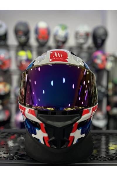 MT Helmets Stinger 2 Yozu İridyum Vizörlü (+1 Şeffaf Vizör)