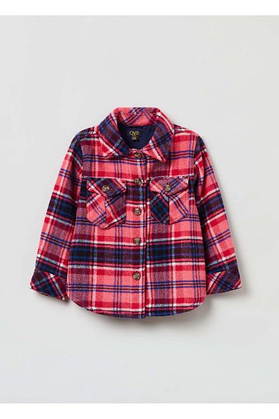 Ovs Girls Checked Overshirt Shacket