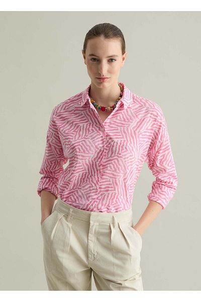 Ovs Cotton Shirt With Patterned Print
