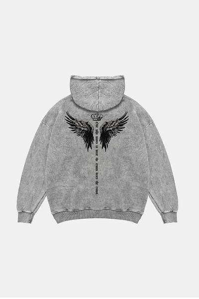 Sekizbiraltı Winget Crown Oversize Unisex πλενόμενο λευκό κουκούλα
