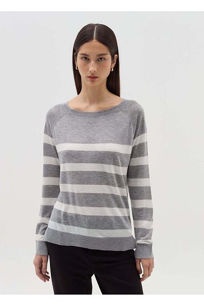 Ovs Striped Top With Raglan Sleeves