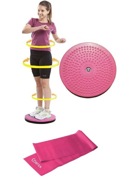 Nadom Set of 2 Rotating Home Form Retention Tool Twister Disc Pilates Band