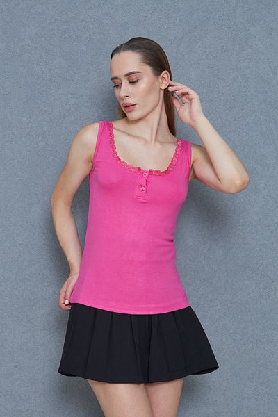 NEW LAVİVA Women's Lace Detailed Buttoned Cotton Lycra Athlete Body 700-3750