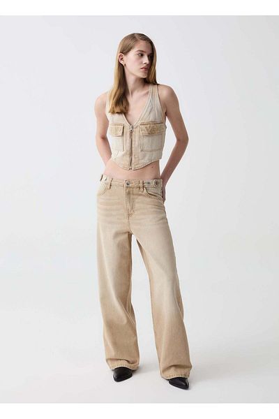 Ovs Straight-Fit Jeans With Ties