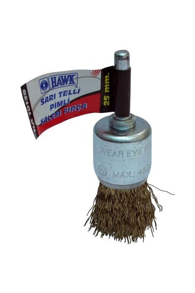 PRATİKOBA Hawk 10143 12 mm Yellow Wire Pin Pen Brush