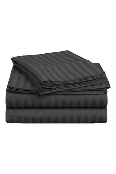 Pucioasa Cotton bed sheet 180x240cm, Black Damask
