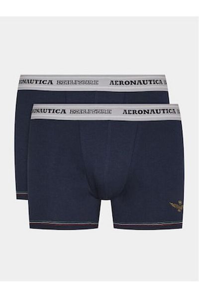 Aeronautica Militare Set 2 boxeri bărbătești, Aeronautica Militare, bumbac, XL, albastru