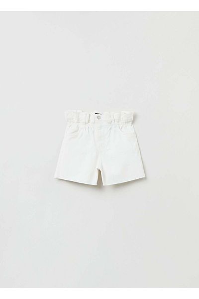 Ovs Paper Bag Shorts With Raw Edging