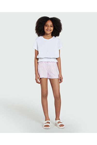 Ovs Striped Shorts For Girls – Multicolour Fun