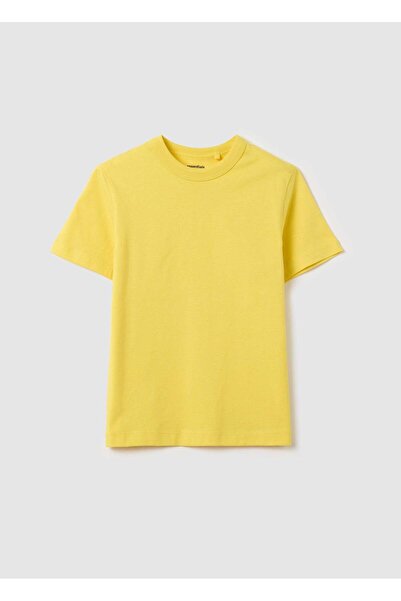 Ovs تي شيرت بلون واحد من القطن العضوي