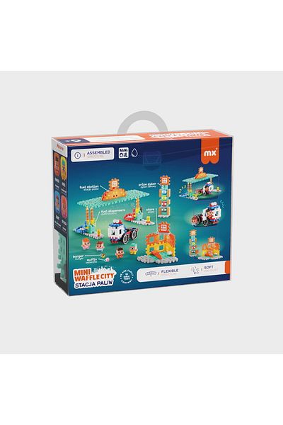 Marioinex Construction set, Gas Station, 148 pieces, Mini Waffles,