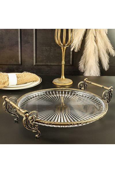 ROY KING Royking Round Handled Presentation Plate 31cm