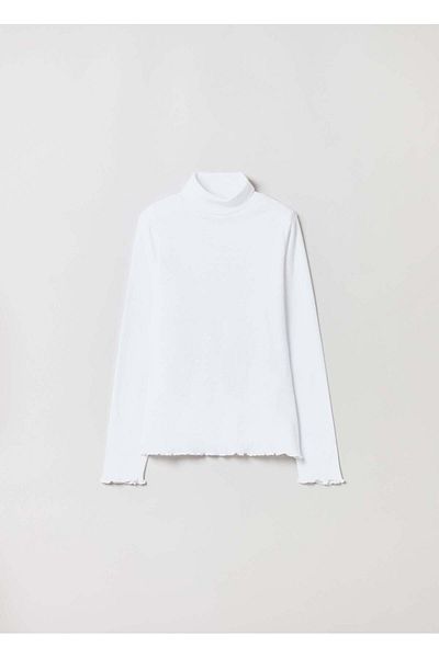 Ovs Girls Shirred Edged Turtleneck