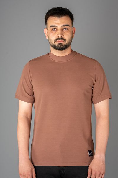 JR9 Men's Dried Rose Half Neck Soft T-Shirt 4648