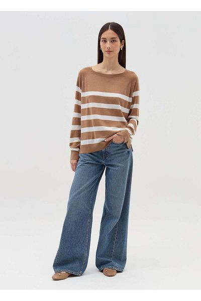 Ovs Striped Top With Raglan Sleeves