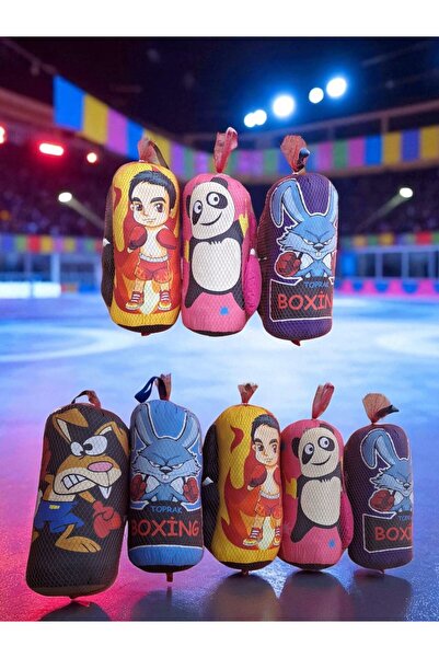 BYCEGU ORTA BOY ÇOCUKLAR İÇİN BASKILI KUM TORBASI BOKS TORBASI BİR ADETTİR