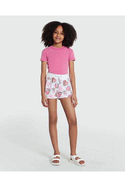 Ovs Cotton Shorts With Tom & Jerry Print And Drawstring