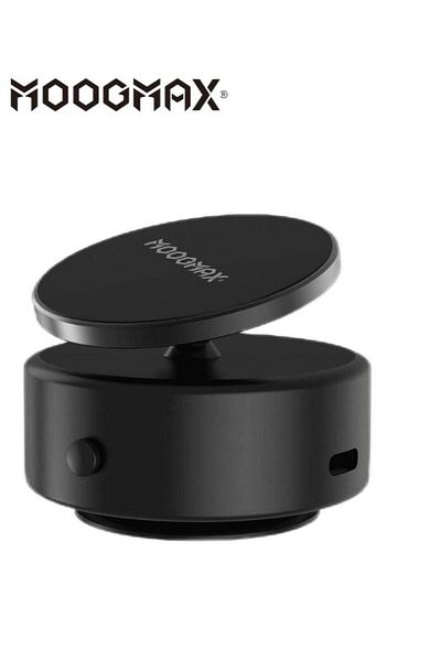 MOOGMAX 360° Magnetic Phone Stand with Vacuum Suction - Anti-Shake Stable Mount for Car Dashboard