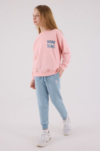 U.S. Polo Assn. Σετ αθλητικής φόρμας με άδεια για κορίτσια κάτω από 2 τεμάχια
